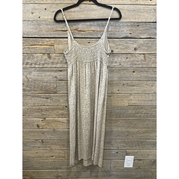 Volcom Women's Cha Ching Toanl Leopard Print Midi Dress Size‎ Medium Beige - Picture 5 of 10